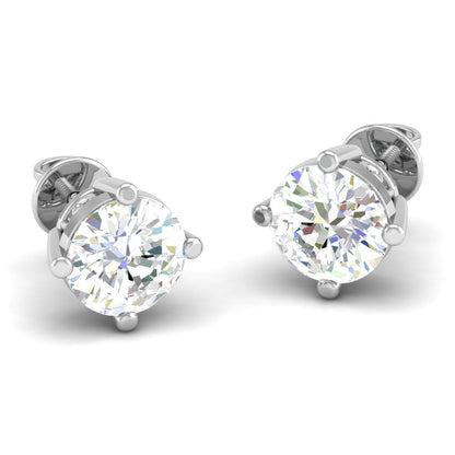 Pure Sterling Silver (92.5% purity)Precious, Beautiful and Designer Stud Earrings with cubic zirconia (AD) stones for Girls and Women