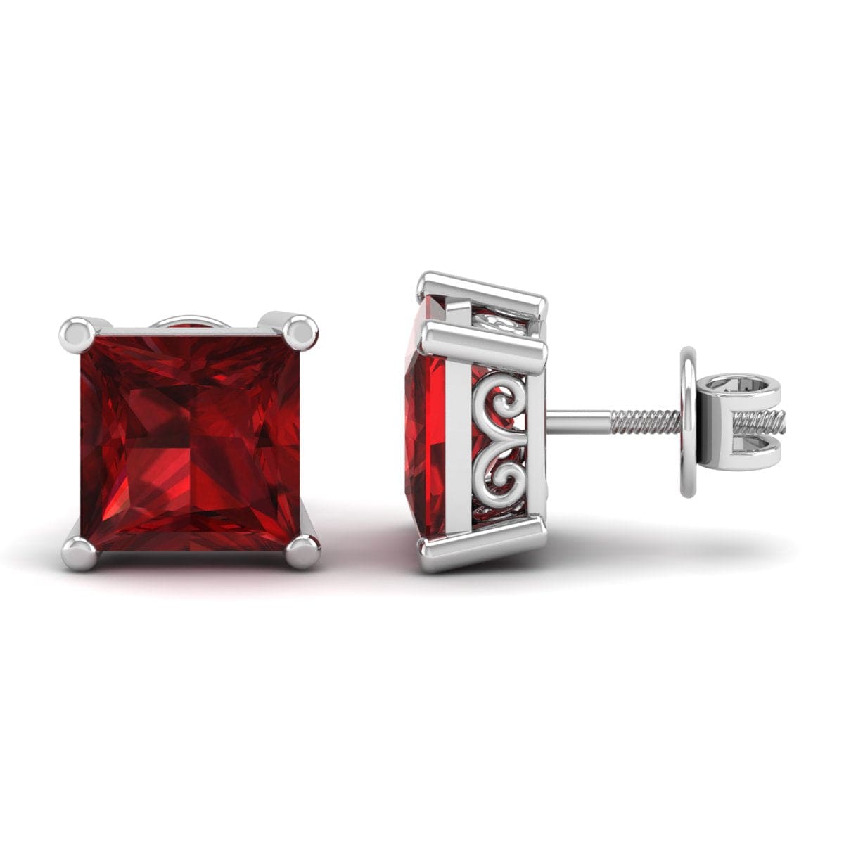 Pure Sterling Silver (92.5% purity)Precious, Beautiful and Designer Stud Earrings with cubic zirconia (AD) stones for Girls and Women