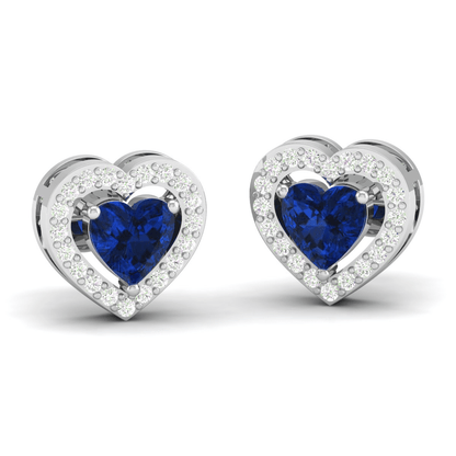 Pure Sterling Silver (92.5% purity)Precious, Beautiful and Designer Stud Earrings with cubic zirconia (AD) stones for Girls and Women