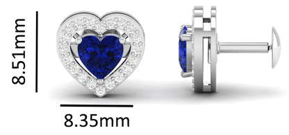 Pure Sterling Silver (92.5% purity)Precious, Beautiful and Designer Stud Earrings with cubic zirconia (AD) stones for Girls and Women