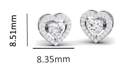 Pure Sterling Silver (92.5% purity)Precious, Beautiful and Designer Stud Earrings with cubic zirconia (AD) stones for Girls and Women
