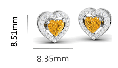 Pure Sterling Silver (92.5% purity)Precious, Beautiful and Designer Stud Earrings with cubic zirconia (AD) stones for Girls and Women