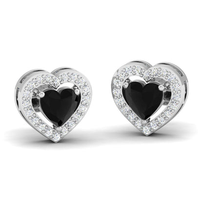 Pure Sterling Silver (92.5% purity)Precious, Beautiful and Designer Stud Earrings with cubic zirconia (AD) stones for Girls and Women