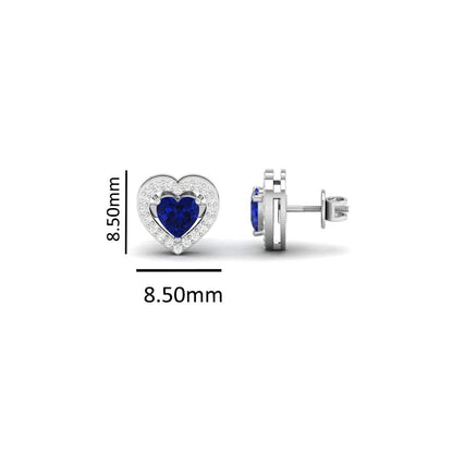 Pure Sterling Silver (92.5% purity)Precious, Beautiful and Designer Stud Earrings with cubic zirconia (AD) stones for Girls and Women
