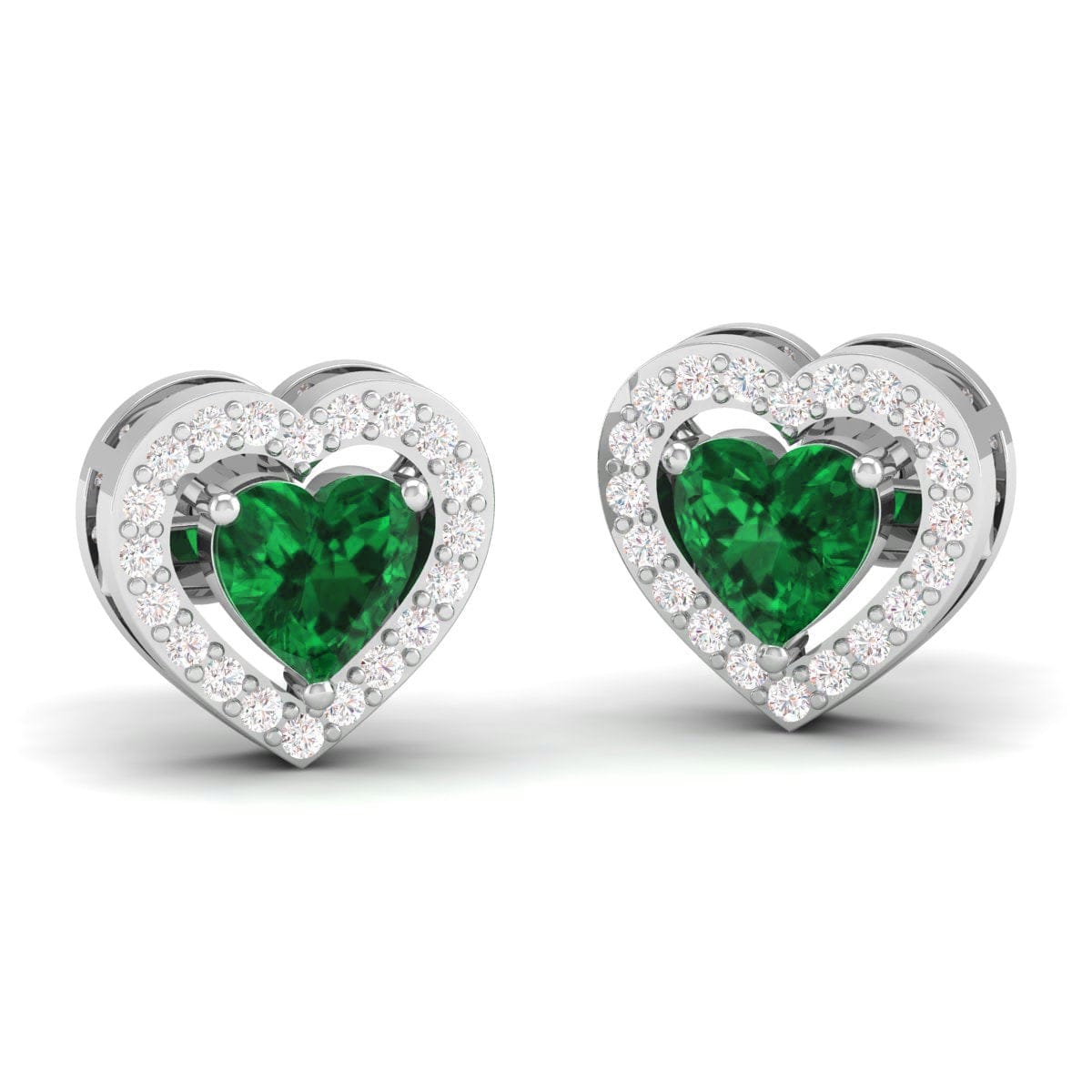 Pure Sterling Silver (92.5% purity)Precious, Beautiful and Designer Stud Earrings with cubic zirconia (AD) stones for Girls and Women