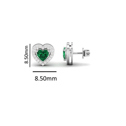 Pure Sterling Silver (92.5% purity)Precious, Beautiful and Designer Stud Earrings with cubic zirconia (AD) stones for Girls and Women