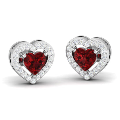Pure Sterling Silver (92.5% purity)Precious, Beautiful and Designer Stud Earrings with cubic zirconia (AD) stones for Girls and Women