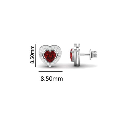 Pure Sterling Silver (92.5% purity)Precious, Beautiful and Designer Stud Earrings with cubic zirconia (AD) stones for Girls and Women