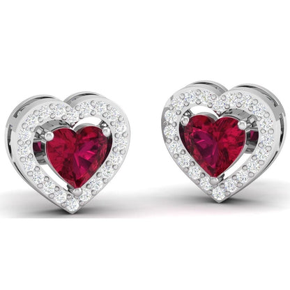 Pure Sterling Silver (92.5% purity)Precious, Beautiful and Designer Stud Earrings with cubic zirconia (AD) stones for Girls and Women