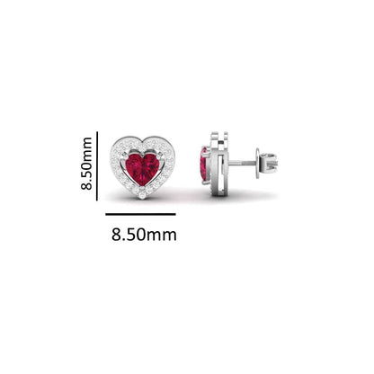 Pure Sterling Silver (92.5% purity)Precious, Beautiful and Designer Stud Earrings with cubic zirconia (AD) stones for Girls and Women