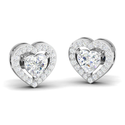 Pure Sterling Silver (92.5% purity)Precious, Beautiful and Designer Stud Earrings with cubic zirconia (AD) stones for Girls and Women