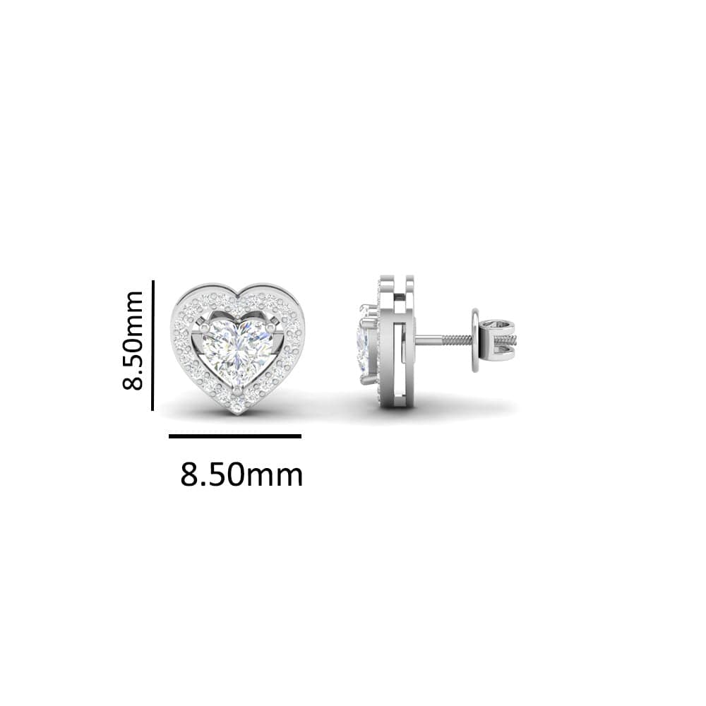 Pure Sterling Silver (92.5% purity)Precious, Beautiful and Designer Stud Earrings with cubic zirconia (AD) stones for Girls and Women