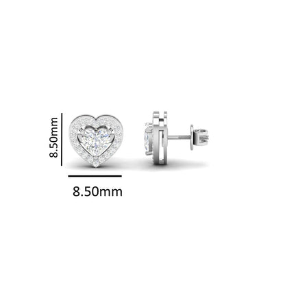 Pure Sterling Silver (92.5% purity)Precious, Beautiful and Designer Stud Earrings with cubic zirconia (AD) stones for Girls and Women