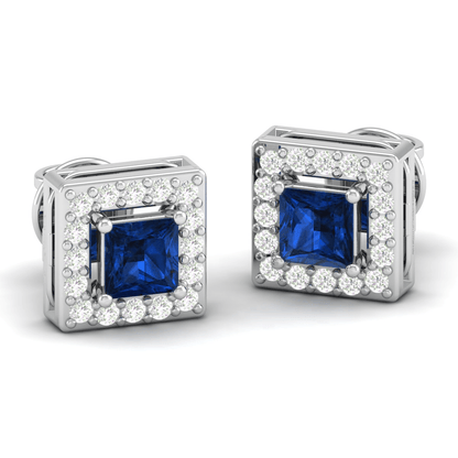 Pure Sterling Silver (92.5% purity)Precious, Beautiful and Designer Stud Earrings with cubic zirconia (AD) stones for Girls and Women