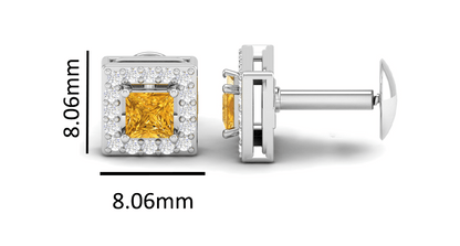 Pure Sterling Silver (92.5% purity)Precious, Beautiful and Designer Stud Earrings with cubic zirconia (AD) stones for Girls and Women