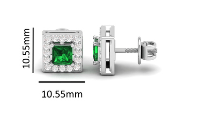 Pure Sterling Silver (92.5% purity)Precious, Beautiful and Designer Stud Earrings with cubic zirconia (AD) stones for Girls and Women