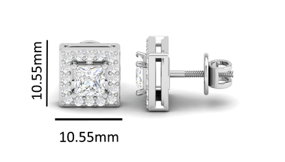 Pure Sterling Silver (92.5% purity)Precious, Beautiful and Designer Stud Earrings with cubic zirconia (AD) stones for Girls and Women