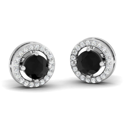Pure Sterling Silver (92.5% purity)Precious, Beautiful and Designer Stud Earrings with cubic zirconia (AD) stones for Girls and Women