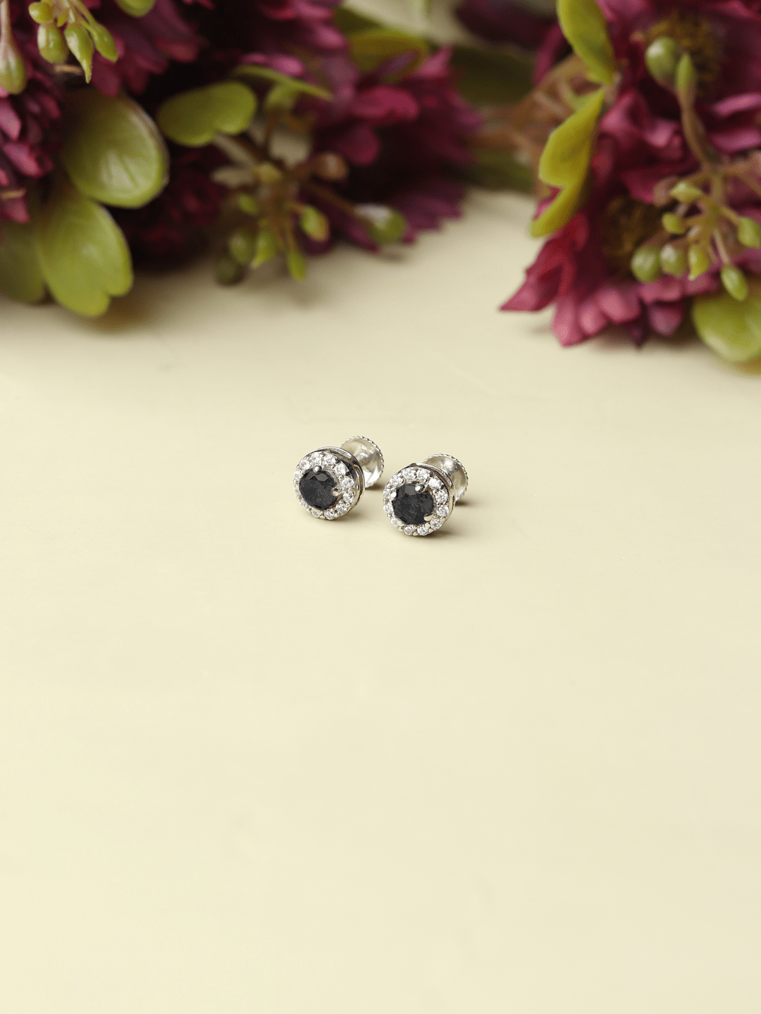 Pure Sterling Silver (92.5% purity)Precious, Beautiful and Designer Stud Earrings with cubic zirconia (AD) stones for Girls and Women