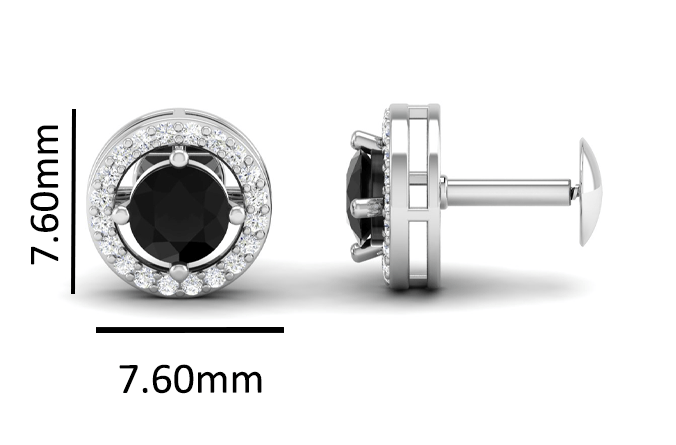 Pure Sterling Silver (92.5% purity)Precious, Beautiful and Designer Stud Earrings with cubic zirconia (AD) stones for Girls and Women