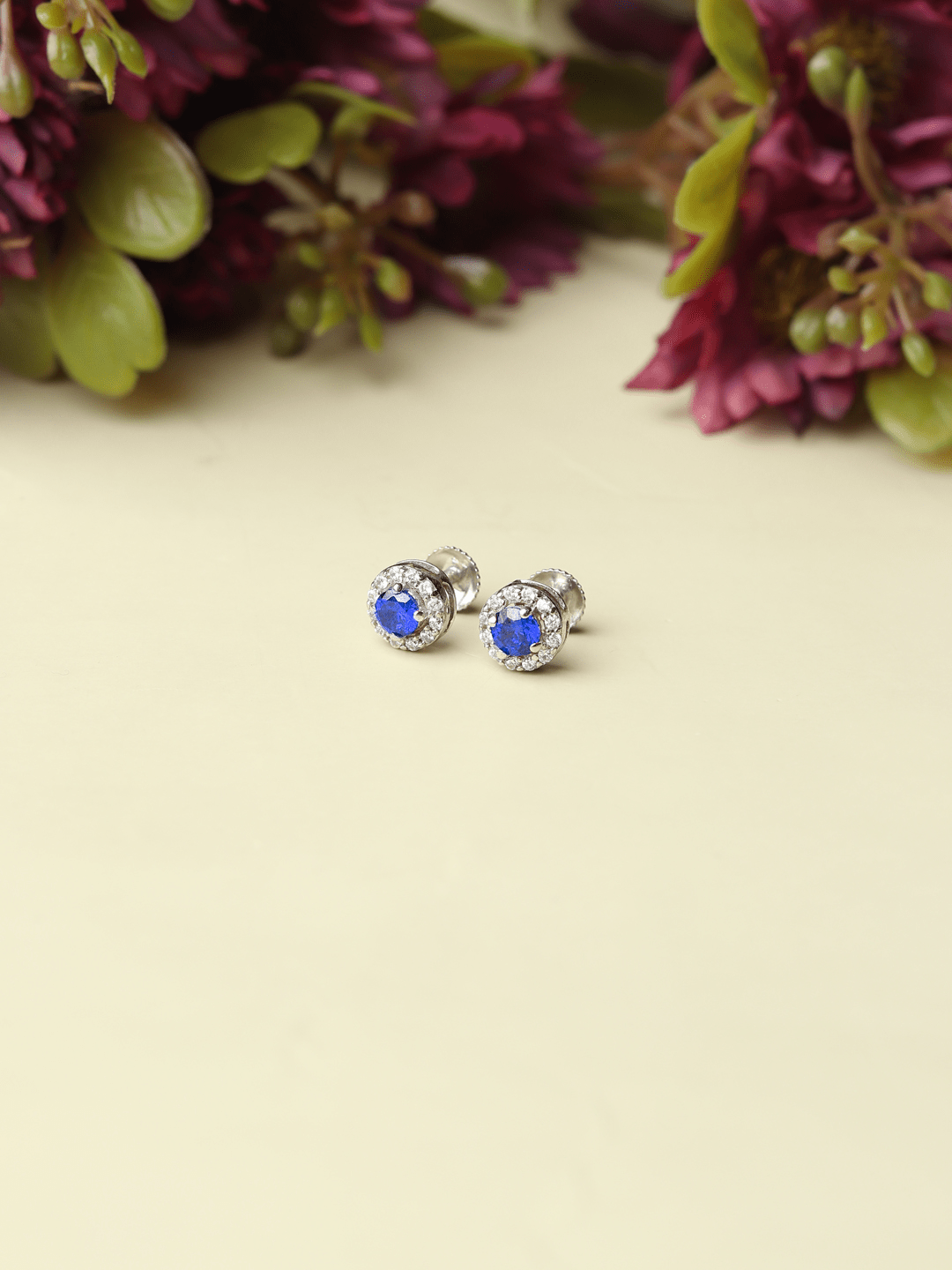 Pure Sterling Silver (92.5% purity)Precious, Beautiful and Designer Stud Earrings with cubic zirconia (AD) stones for Girls and Women