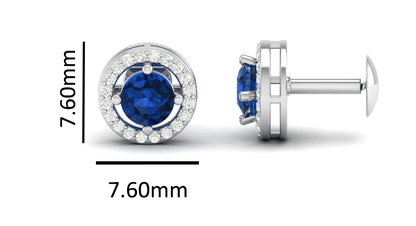 Pure Sterling Silver (92.5% purity)Precious, Beautiful and Designer Stud Earrings with cubic zirconia (AD) stones for Girls and Women