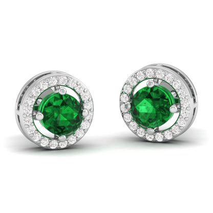 Pure Sterling Silver (92.5% purity)Precious, Beautiful and Designer Stud Earrings with cubic zirconia (AD) stones for Girls and Women