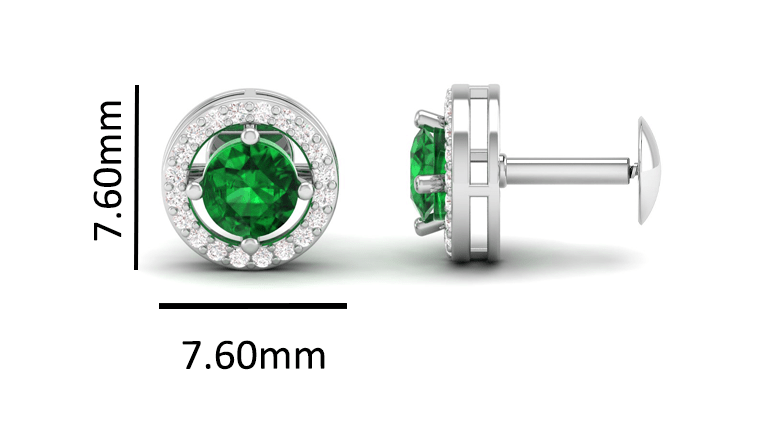 Pure Sterling Silver (92.5% purity)Precious, Beautiful and Designer Stud Earrings with cubic zirconia (AD) stones for Girls and Women