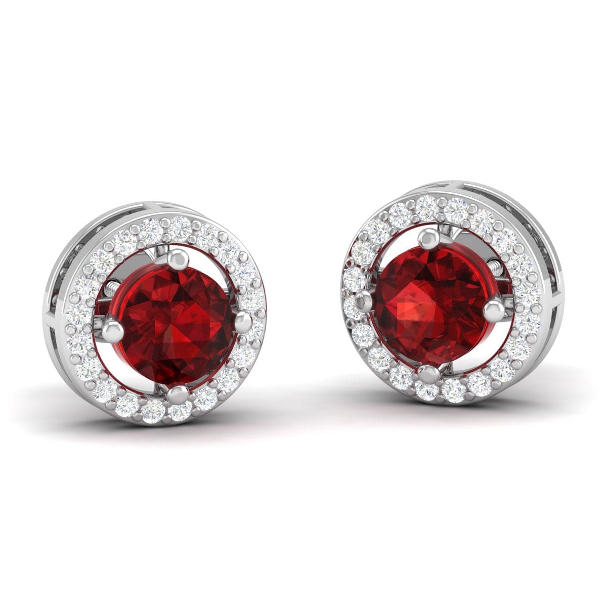 Pure Sterling Silver (92.5% purity)Precious, Beautiful and Designer Stud Earrings with cubic zirconia (AD) stones for Girls and Women
