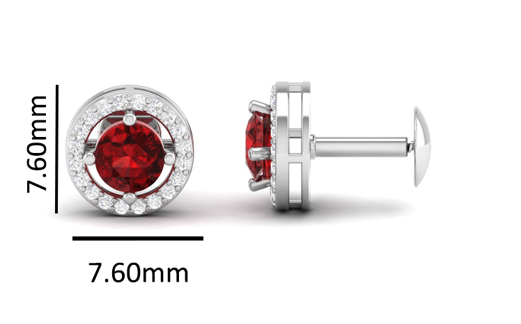 Pure Sterling Silver (92.5% purity)Precious, Beautiful and Designer Stud Earrings with cubic zirconia (AD) stones for Girls and Women