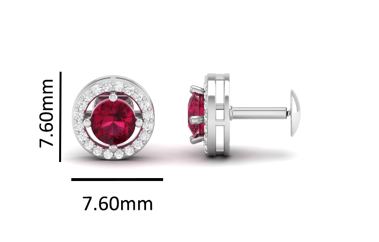 Pure Sterling Silver (92.5% purity)Precious, Beautiful and Designer Stud Earrings with cubic zirconia (AD) stones for Girls and Women