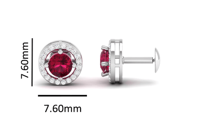 Pure Sterling Silver (92.5% purity)Precious, Beautiful and Designer Stud Earrings with cubic zirconia (AD) stones for Girls and Women