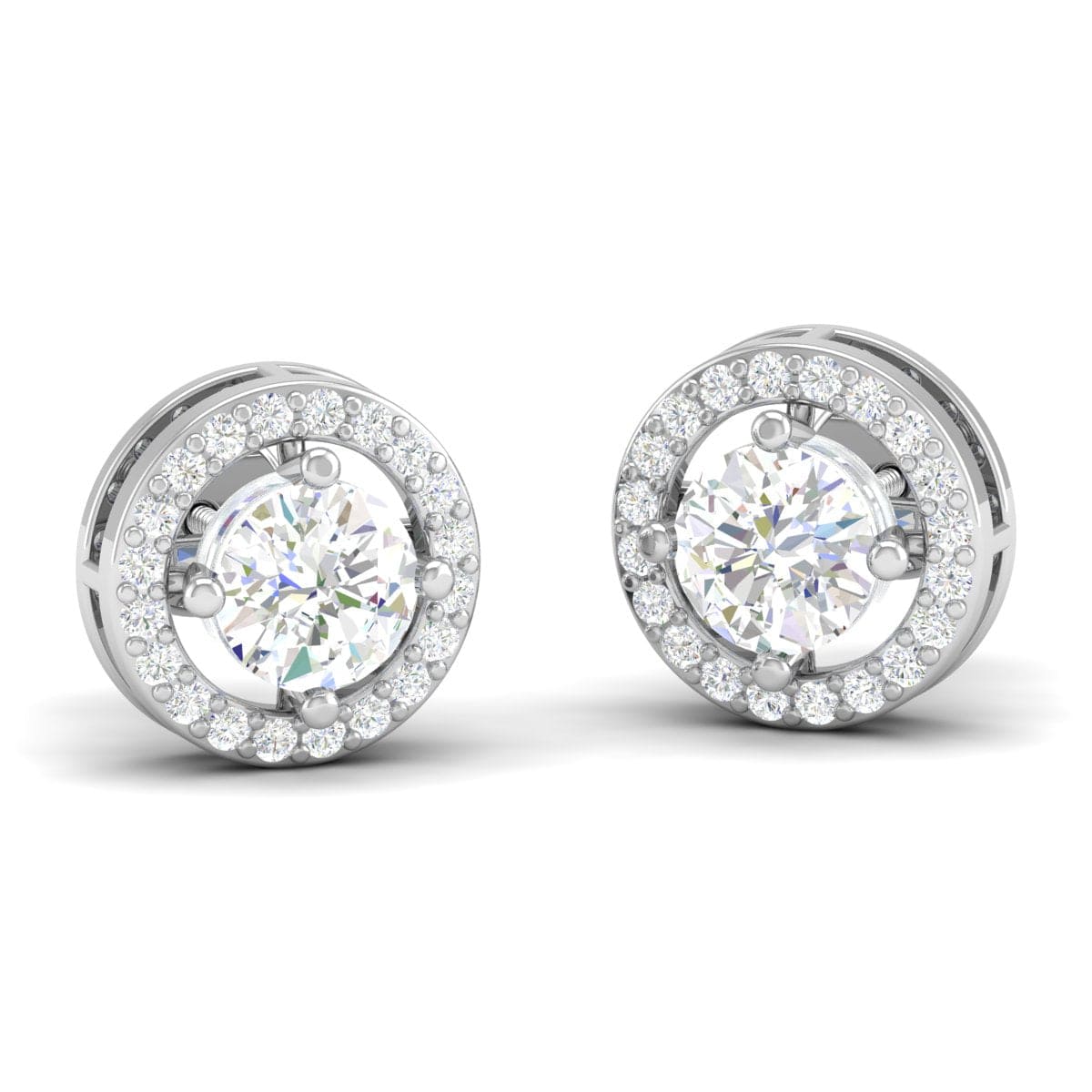 Pure Sterling Silver (92.5% purity)Precious, Beautiful and Designer Stud Earrings with cubic zirconia (AD) stones for Girls and Women