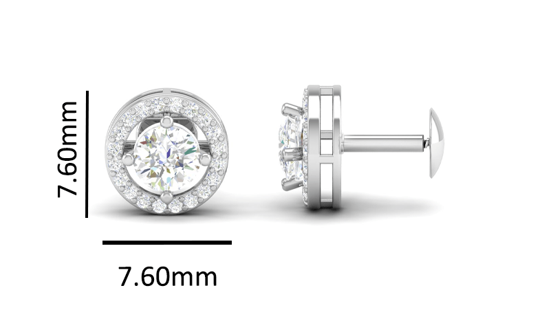 Pure Sterling Silver (92.5% purity)Precious, Beautiful and Designer Stud Earrings with cubic zirconia (AD) stones for Girls and Women
