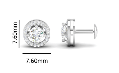 Pure Sterling Silver (92.5% purity)Precious, Beautiful and Designer Stud Earrings with cubic zirconia (AD) stones for Girls and Women