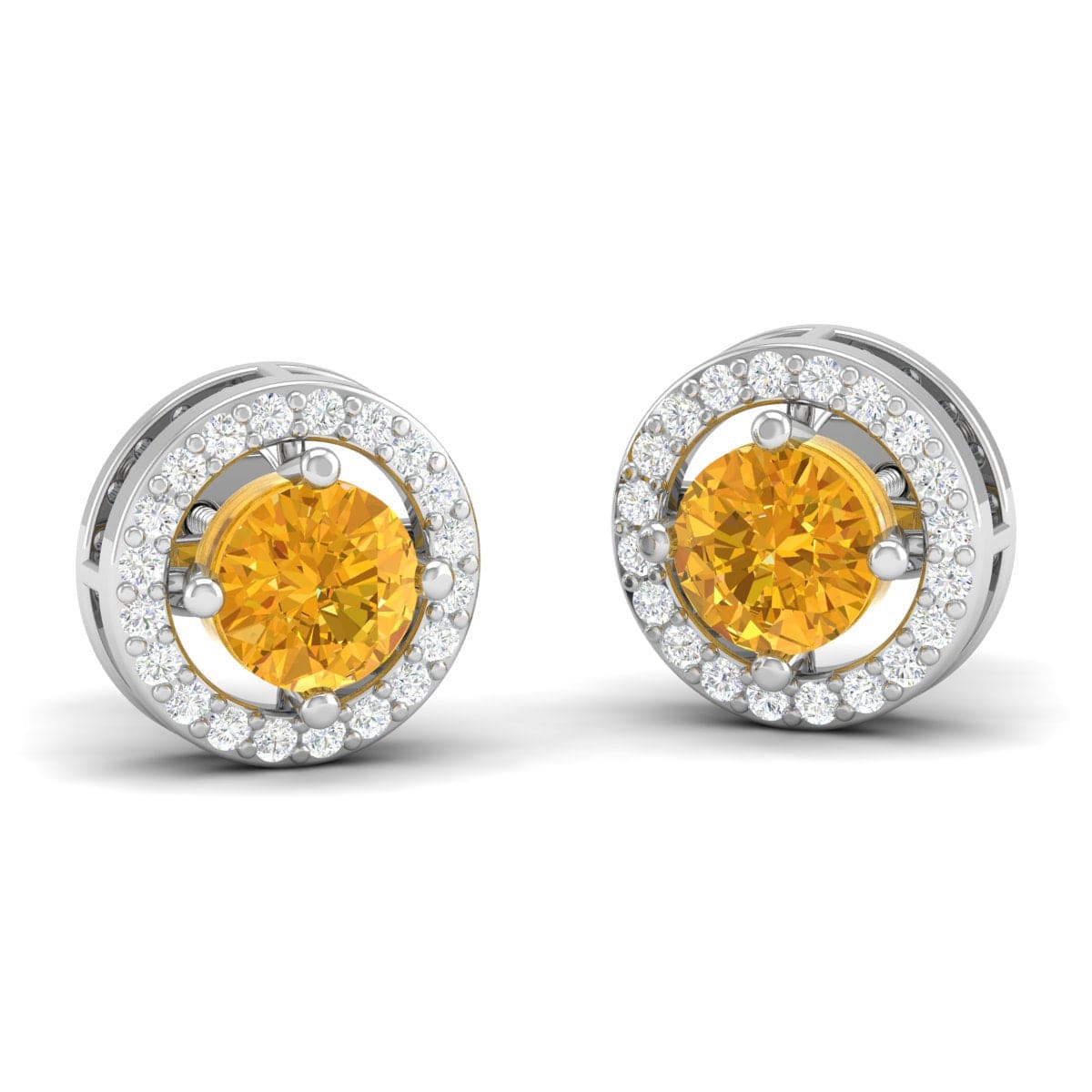 Pure Sterling Silver (92.5% purity)Precious, Beautiful and Designer Stud Earrings with cubic zirconia (AD) stones for Girls and Women