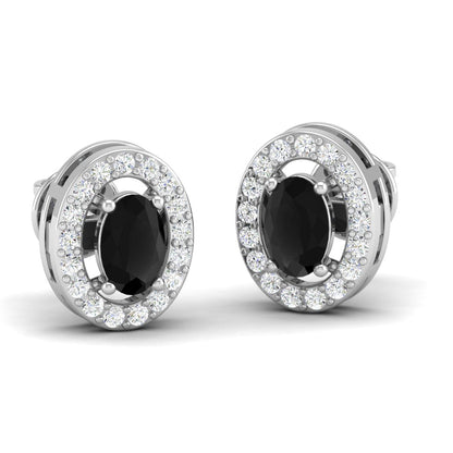 Pure Sterling Silver (92.5% purity)Precious, Beautiful and Designer Stud Earrings with cubic zirconia (AD) stones for Girls and Women