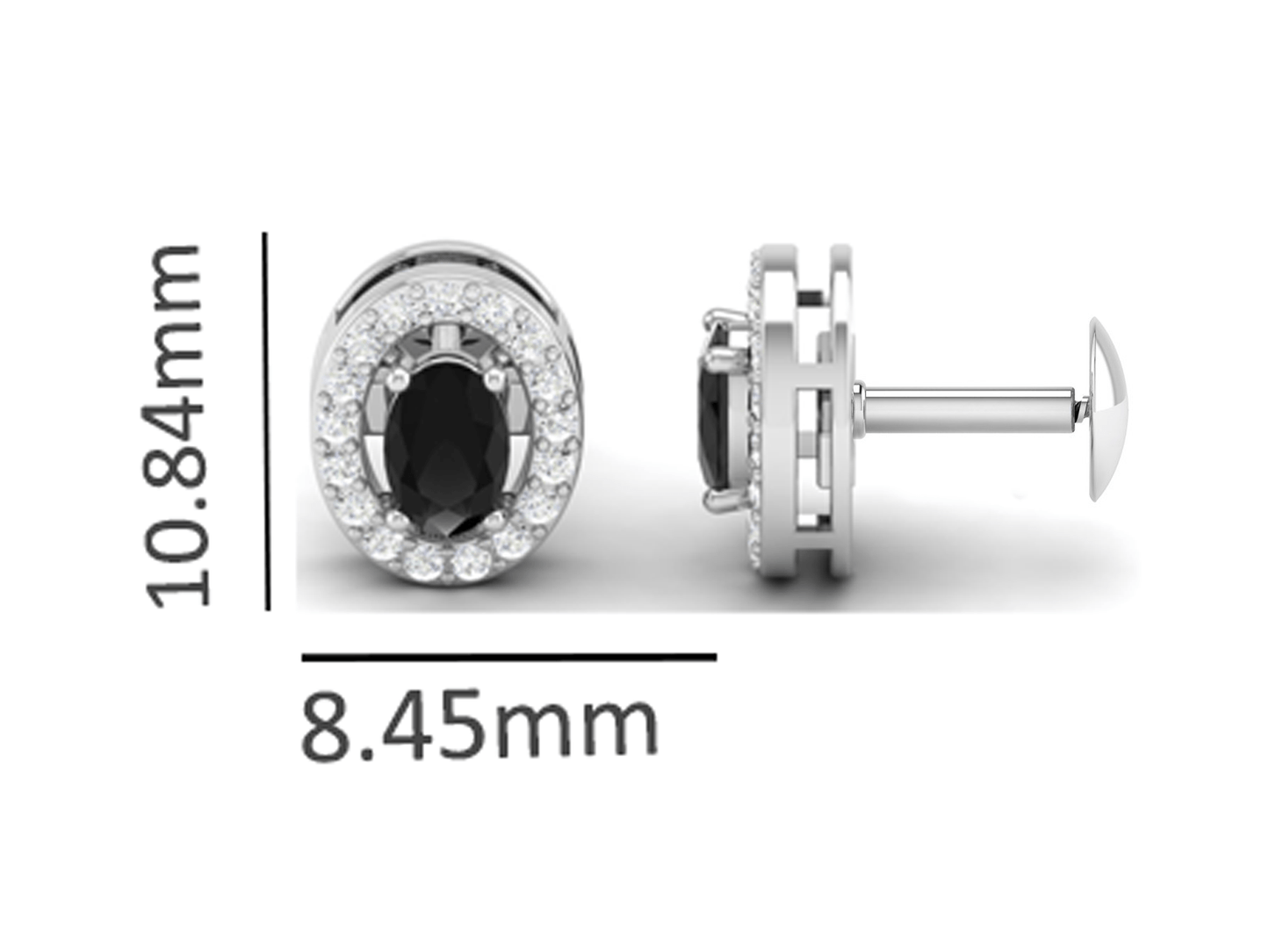 Pure Sterling Silver (92.5% purity)Precious, Beautiful and Designer Stud Earrings with cubic zirconia (AD) stones for Girls and Women