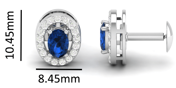 Pure Sterling Silver (92.5% purity)Precious, Beautiful and Designer Stud Earrings with cubic zirconia (AD) stones for Girls and Women