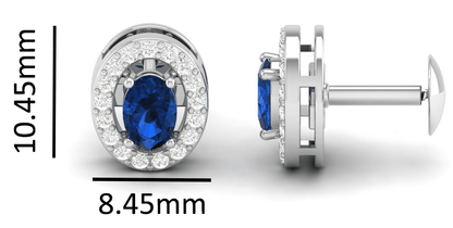 Pure Sterling Silver (92.5% purity)Precious, Beautiful and Designer Stud Earrings with cubic zirconia (AD) stones for Girls and Women