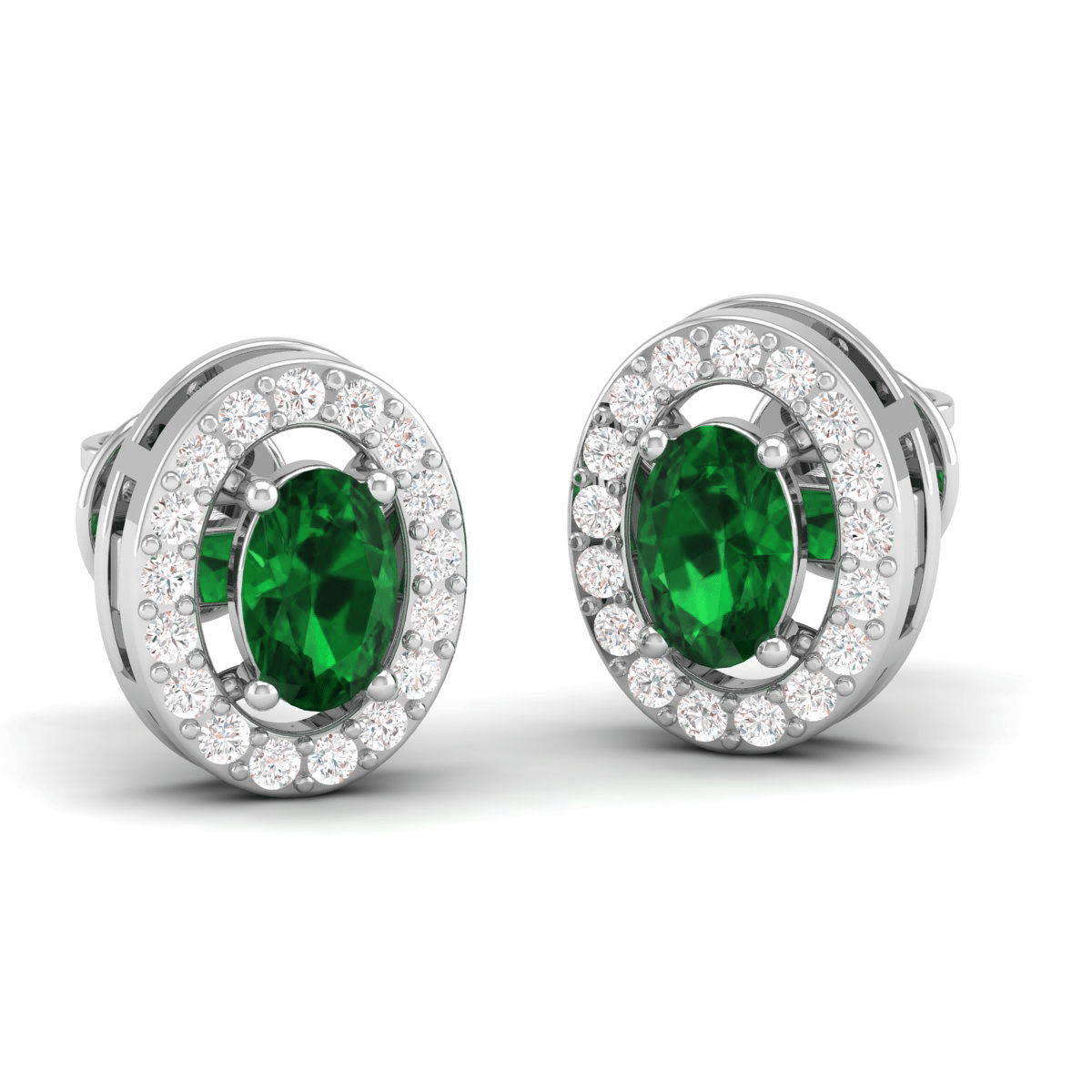 Pure Sterling Silver (92.5% purity)Precious, Beautiful and Designer Stud Earrings with cubic zirconia (AD) stones for Girls and Women