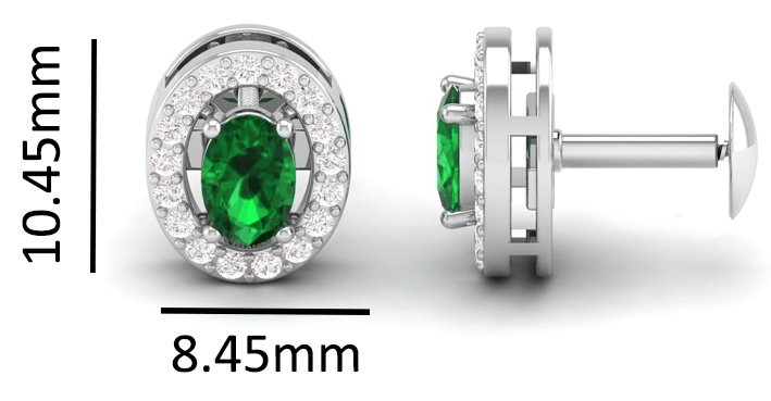 Pure Sterling Silver (92.5% purity)Precious, Beautiful and Designer Stud Earrings with cubic zirconia (AD) stones for Girls and Women