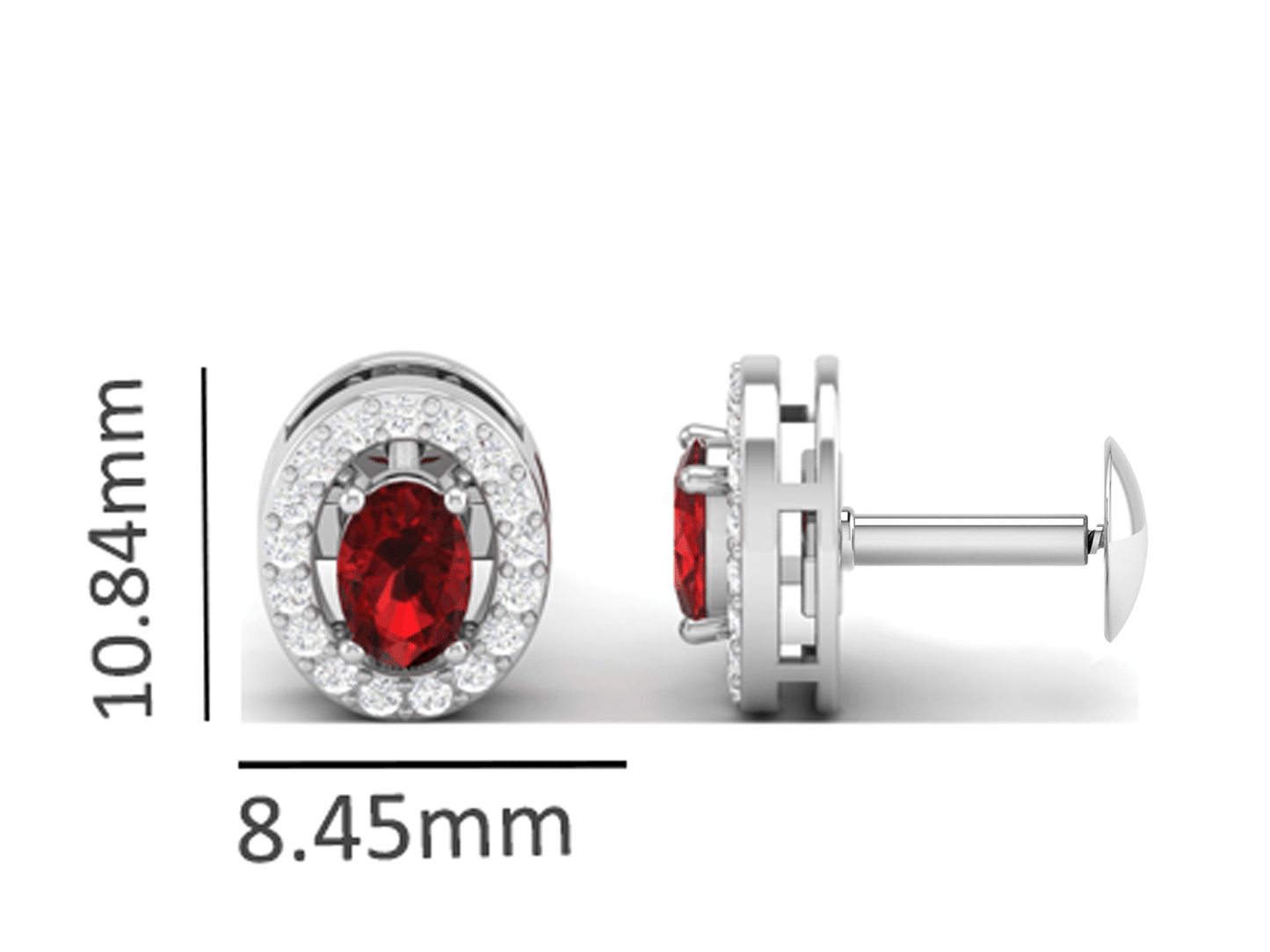 Pure Sterling Silver (92.5% purity)Precious, Beautiful and Designer Stud Earrings with cubic zirconia (AD) stones for Girls and Women
