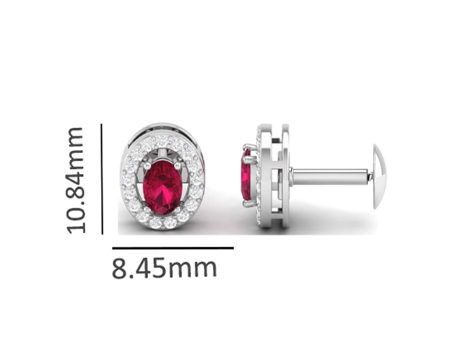 Pure Sterling Silver (92.5% purity)Precious, Beautiful and Designer Stud Earrings with cubic zirconia (AD) stones for Girls and Women