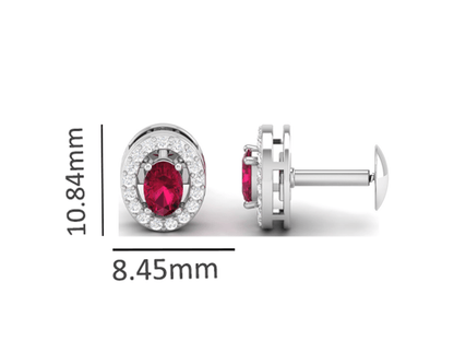 Pure Sterling Silver (92.5% purity)Precious, Beautiful and Designer Stud Earrings with cubic zirconia (AD) stones for Girls and Women