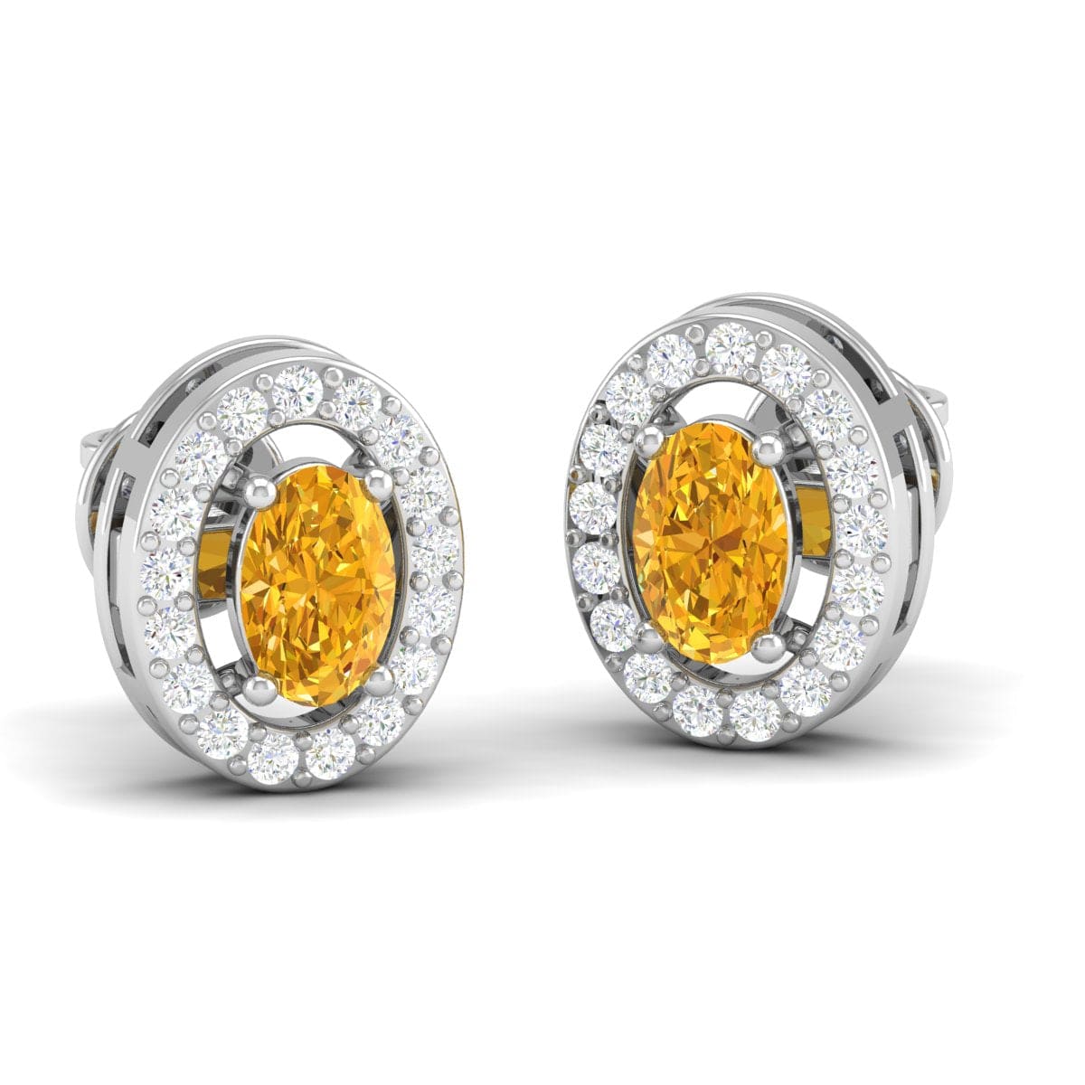 Pure Sterling Silver (92.5% purity)Precious, Beautiful and Designer Stud Earrings with cubic zirconia (AD) stones for Girls and Women