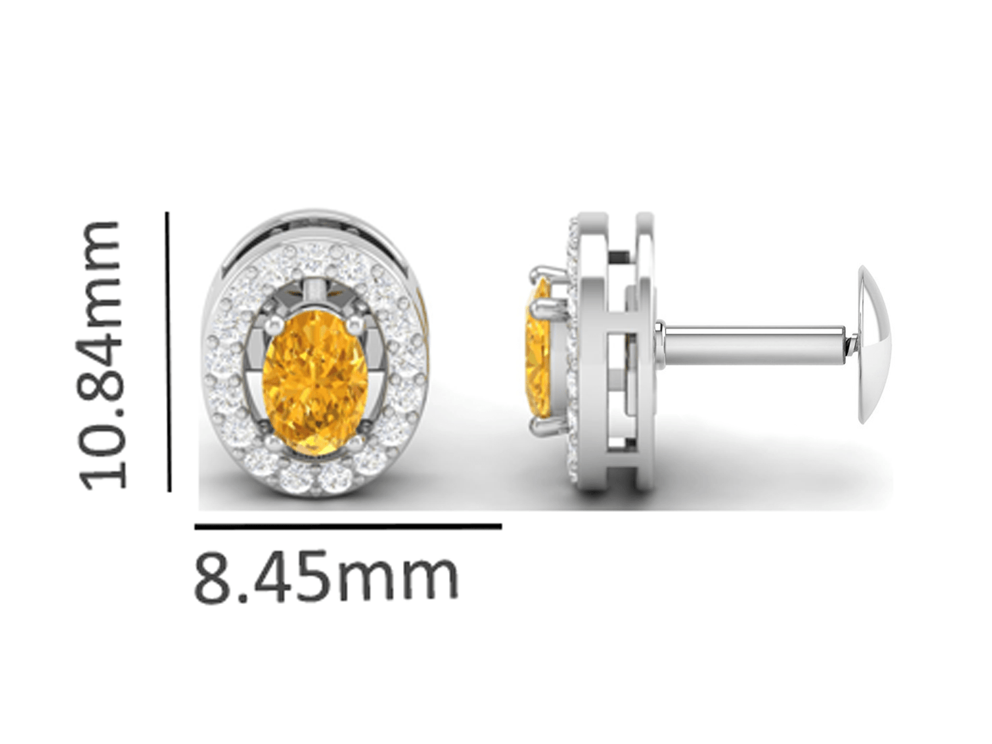 Pure Sterling Silver (92.5% purity)Precious, Beautiful and Designer Stud Earrings with cubic zirconia (AD) stones for Girls and Women