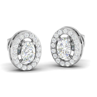 Pure Sterling Silver (92.5% purity)Precious, Beautiful and Designer Stud Earrings with cubic zirconia (AD) stones for Girls and Women