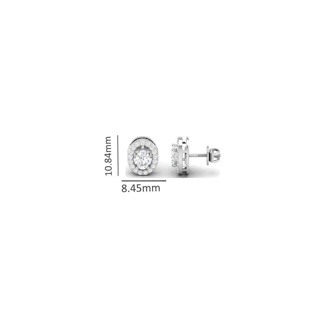Pure Sterling Silver (92.5% purity)Precious, Beautiful and Designer Stud Earrings with cubic zirconia (AD) stones for Girls and Women