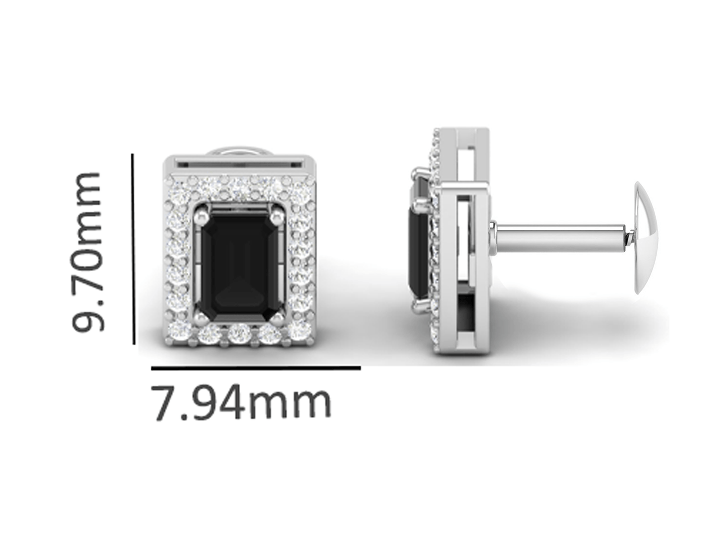 Pure Sterling Silver (92.5% purity)Precious, Beautiful and Designer Stud Earrings with cubic zirconia (AD) stones for Girls and Women